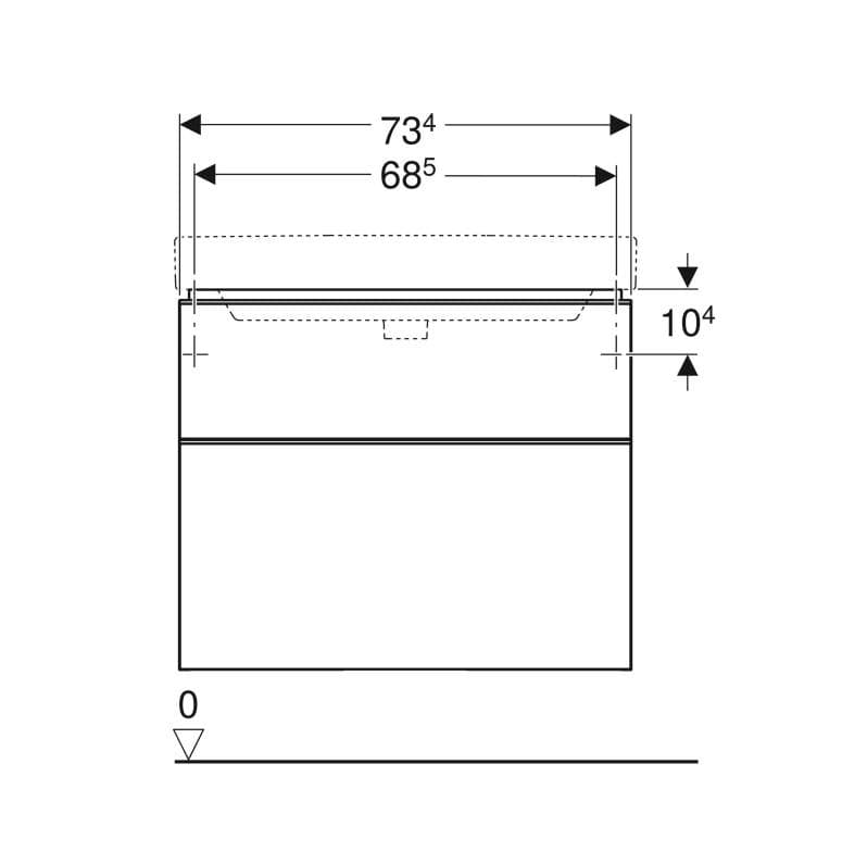  Geberit G Smyle Square skrinka pod 75cm umývadlo, s 2 zásuvkami, 73.4x61.7x47cm, biela G Smyle Square skrinka pod 75cm umývadlo, s 2 zásuvkami, 73.4x61.7x47cm, biela