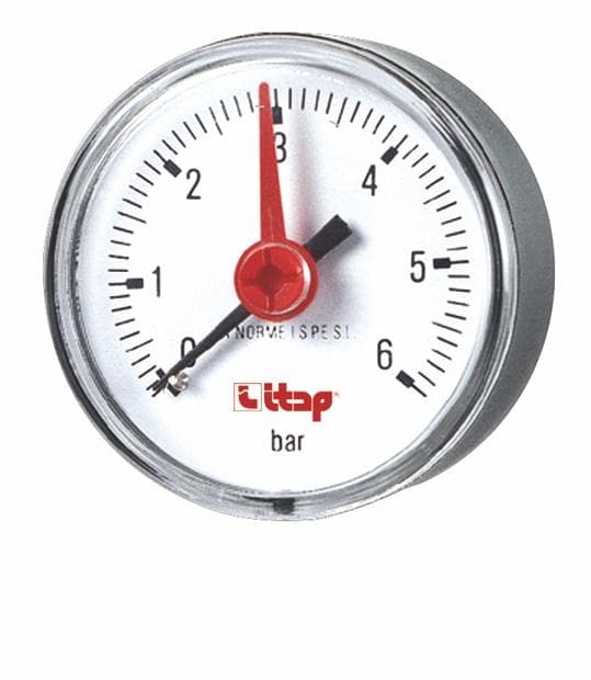 ITAP Manometer zadný 1/4", 0,6 MPa, spodný D = 50 (plast)