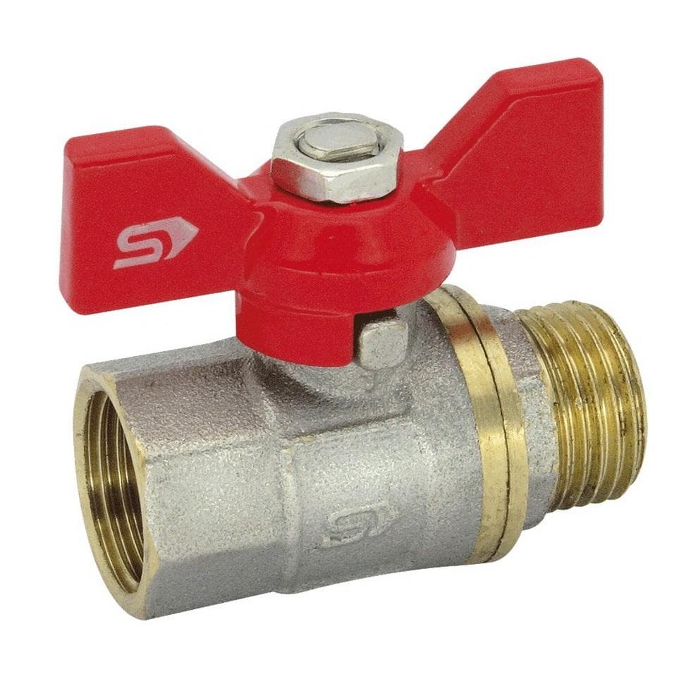 KE-240 Guľový kohút, motýľ, M/F, DN25 - 1"