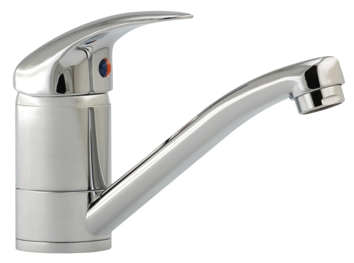 RS.6107 SAMTEK ARIES umývadlová, drezová batéria stojanková s pákou, otočné výtokové ramienko 170 mm