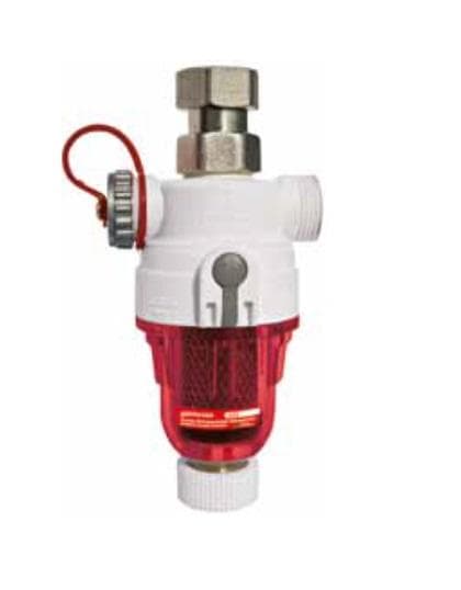 Filter NANO HOT GTS MAG 3/4" magnetický, 100 mcr pre okruh kúrenia COMPACT priehľadný biely/červený (MB1 ULTIMA BASIC )
