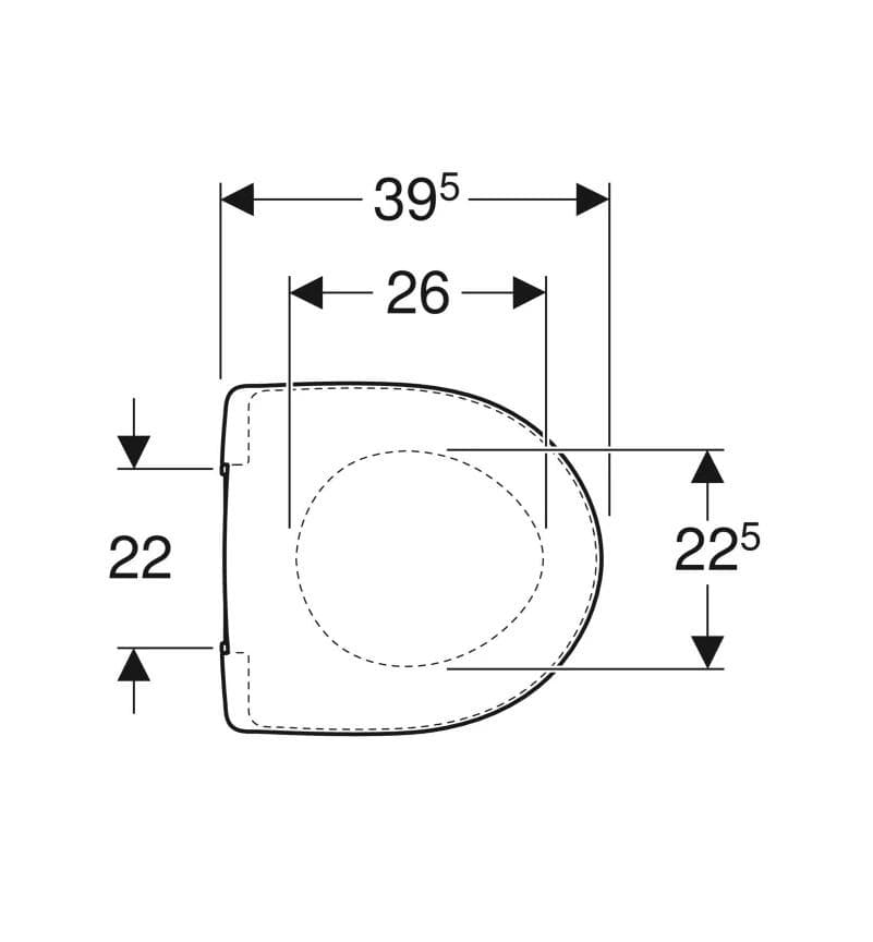  Geberit WC sedadlo Geberit Selnova Compact, upevnenie zhora, automatické plynulé zatváranie G Selnova Compact WC sedadlo, upevnenie zhora, automatické plynulé zatváranie