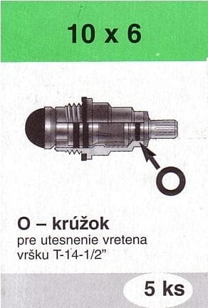  MP Sada O-krúžkov 10 x 6 - sada 5 ks tesnení k utesneniu vretena vršku T-14-1/2" 10X6 SADA GUM.O-KRUZKOV