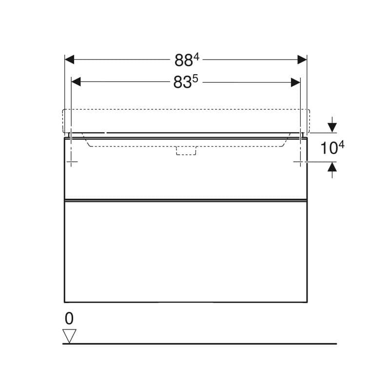  Geberit G Smyle Square skrinka pod 90 cm umývadlo, s 2 zásuvkami, 88.4x61.7x47cm, láva G Smyle Square skrinka pod 90 cm umývadlo, s 2 zásuvkami, 88.4x61.7x47cm, láva