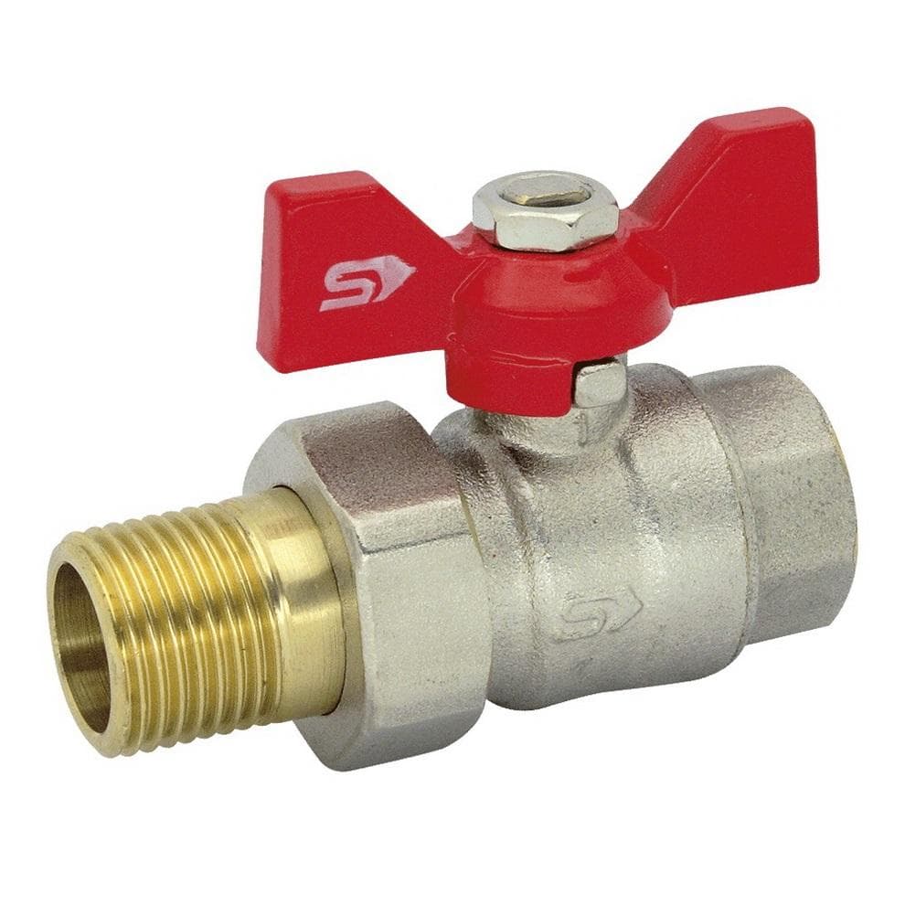 KE-280 Guľový kohút so šróbením, motýľ, M/F, DN32 -5/4"