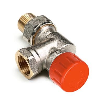 R857424 Termostatický ventil axiálny s prednastavením 1/2", krátke prevedenie