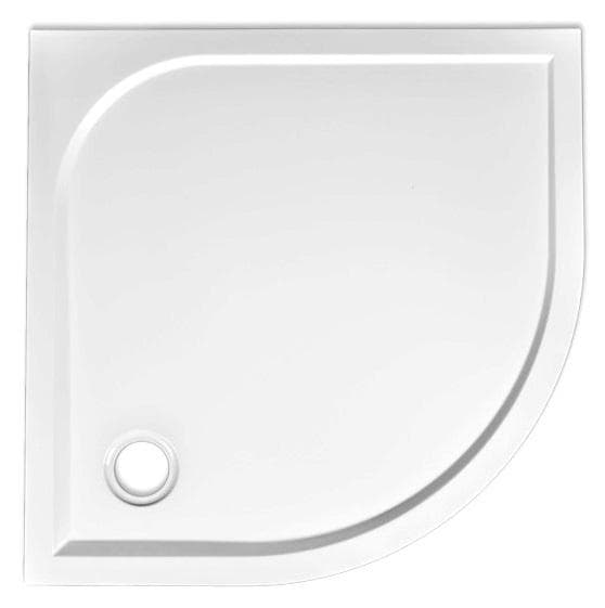 Sprchová vanička  oblá 900x900 mm, SVLM900R550L liaty mramor,výška 35mm, R550,otvor na ľavej strane