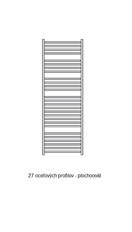  Očenášek BXP600-1480 kúpeľňový radiátor plochý oblý biely, šírka 600 mm, výška 1480 mm REBRIK PLOCHY OBLY BXP 600-1480 biely