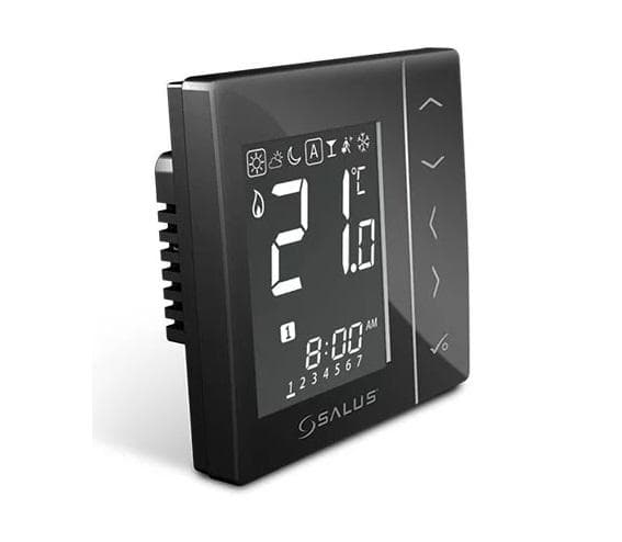 VS30B Digitálny drôtový programovateľný termostat čierny podomietkový 4v1