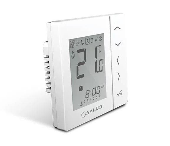 VS30W Digitálny drôtový programovateľný termostat biely podomietkový 4v1