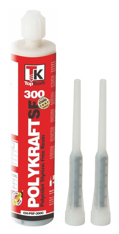 Chemická kotva POLYKRAFT SF300 POLYESTER 300ml (bez styrenu) do plných materiálov