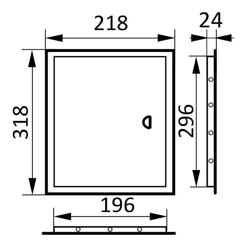  Vents LT2030R Plastové revízne dvierka, 200x300mm (196x296) VEN-DVIERKA REVIZNE PLAST L2030R 200x300mm(196x296)