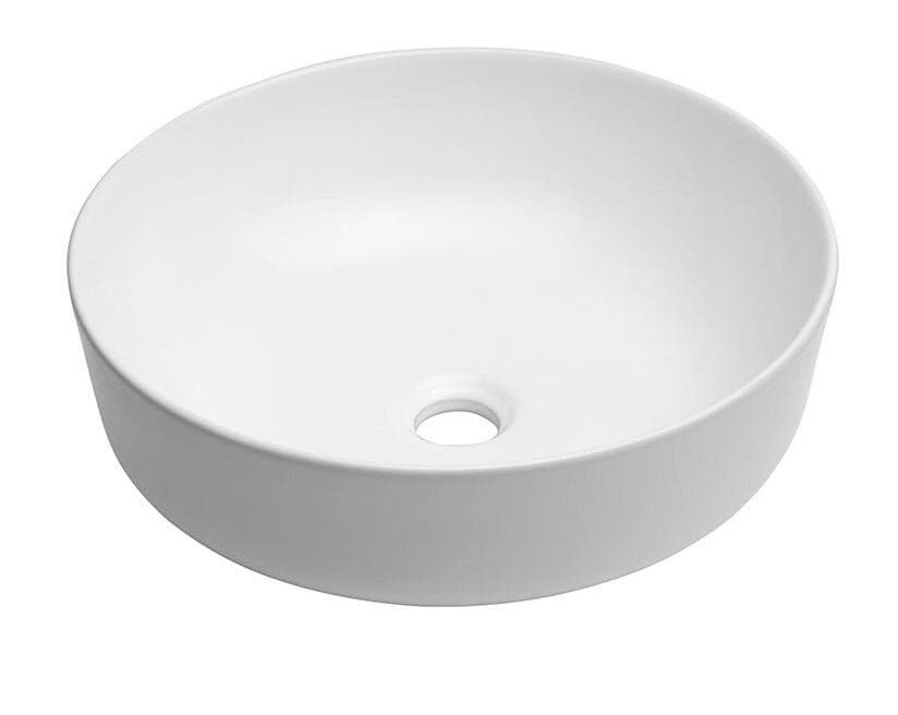 "Umývadlo na dosku" 41,5 cm okrúhle, bez prepadu, bez otvoru pre batériu,výška 13,5 cm, KW9382 keramické biele