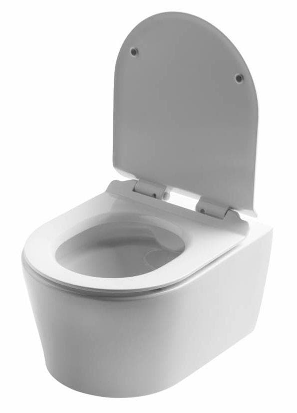  SLOVARM "Závesné WC" Rimless so sedadlom SLIM 490x360x340 pre čisté splachovanie bez oplachovacieho kruhu (RIMFLOW,RIMFREE) WC ZAVESNE RIMLESS so sedadlom slim W YJ-2387 490x360x340