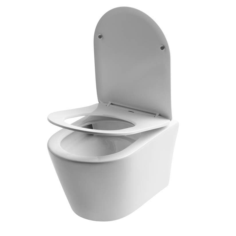  SLOVARM "Závesné WC" TORNADO so sedadlom SLIM 520x360x360 pre čisté bočné splachovanie bez oplach. kruhu (RIMFLOW,RIMFREE,RIMLESS) WC ZAVESNE TORNADO so sedadlom slim W YJ-2280 520x360x360