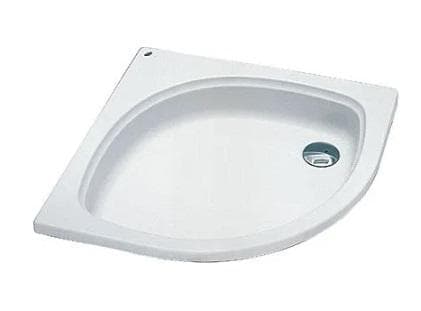 Sprchová vanička štvrťkruhová ATOL 80x80x16 cm, odtok 90mm, akrylátová