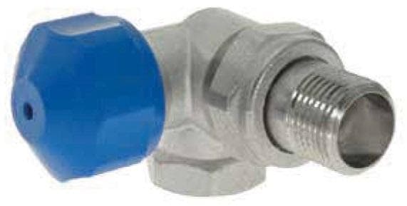 Termostatický radiátorový ventil trojosový DN15 (1/2") ĽAVÝ pre hlavice M30x1,5,  uhlový Ľavý