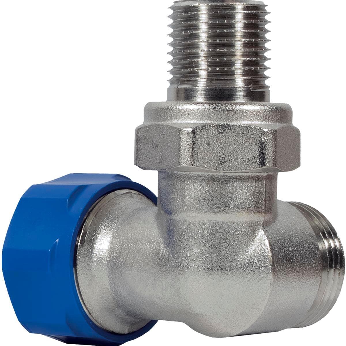 Termostatický radiátorový ventil trojosový DN15x3/4Eurokonus  (1/2") PRAVÝ pre hlavice M30x1,5,  uhlový pravý