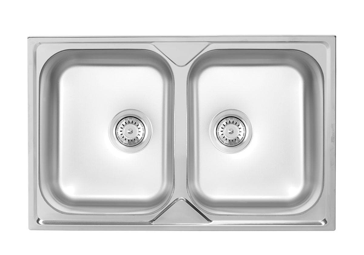 Nerezový drez NERA PRAKTIK 2D/90 790x500x180mm + sifón A456P D90mm MATNÝ POVRCH (nerez 0,6mm) Ľavý/Pravý