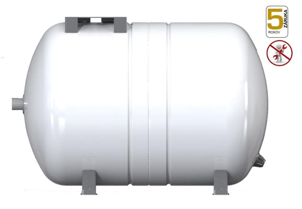 Aquafill expanzomat pre pitnú vodu aj TUV biely 1", 10 bar, kapacita:   60l, hygienická, butyl,  UD0613FUS4, horizontálna tlaková nádoba AQUAVAREM