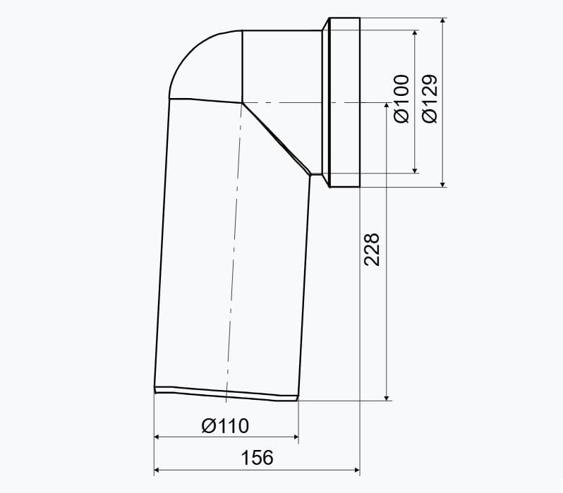  SLOVARM Prípojka k WC T-3560/I - koleno s tesnením T-3560/I PRIPAJACIE KOLENO