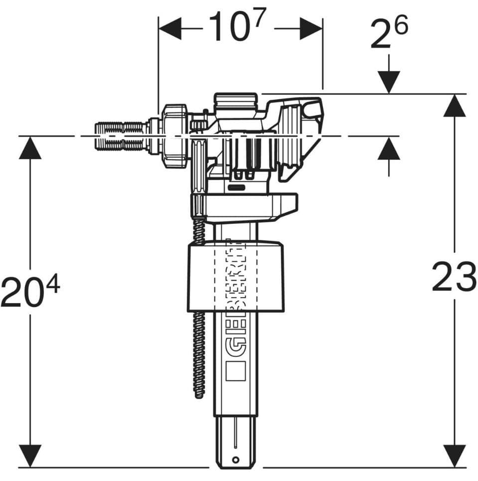  Geberit Napúšťací ventil Geberit typ 380,prípojka vody na bočnéj trane ,3/8", vsuvka z mosadze (nahrádza 240.785.00.1) G "náhrada za 240.785.00.1"  Napúšťací ventil Geberit typ 380,prípojka vody na bočnéj trane ,3/8", vsuvka z mosadze