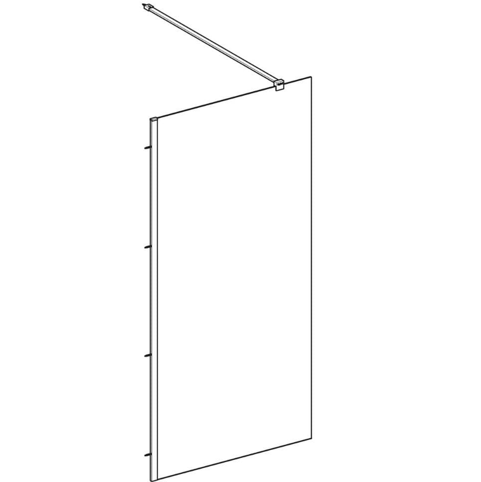  Geberit Pevná stena typu Walk-in Geberit GEO: 98.5–100x200cm, Striebristá / Transparentné sklo hrúbka 8 mm G Pevná stena typu Walk-in Geberit GEO: 98.5–100x200cm, Striebristá / Transparentné sklo