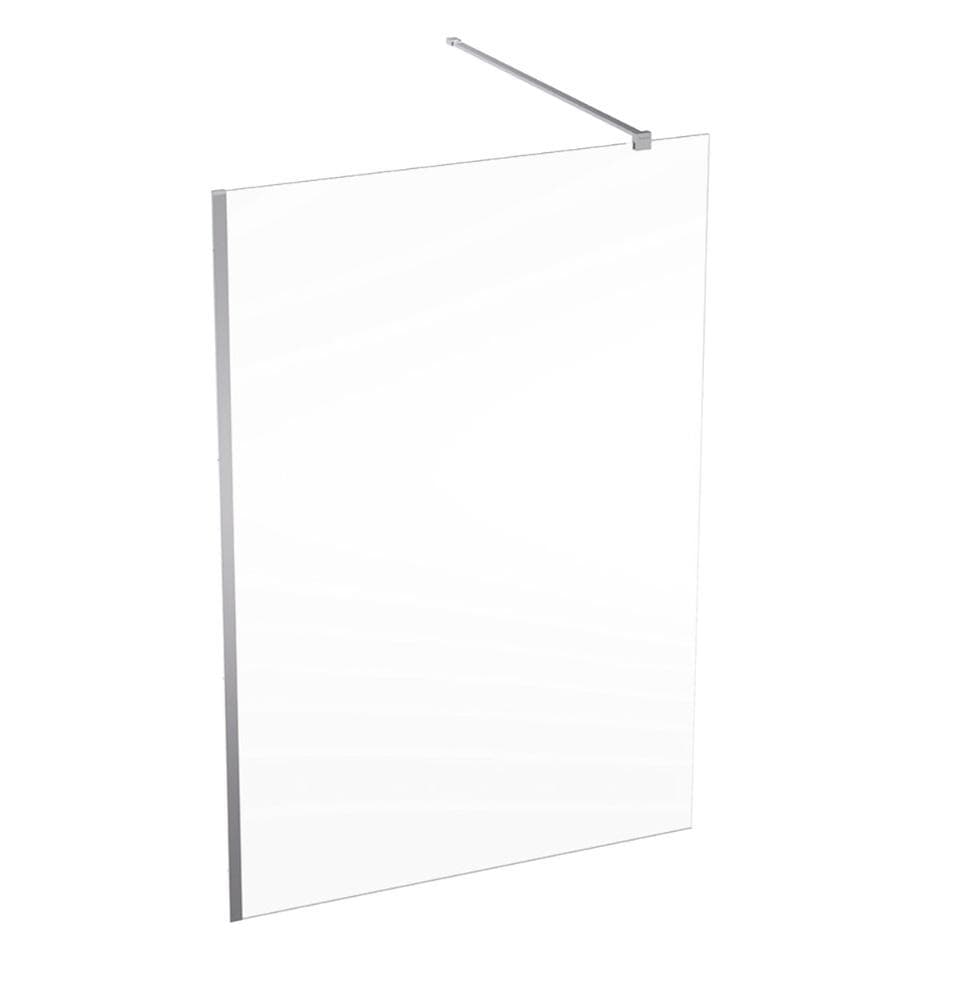 Sprchová pevná stena typu Walk-in Geberit GEO: 138.5–140x200cm, Striebristá / Transparentné sklo hrúbka 8 mm