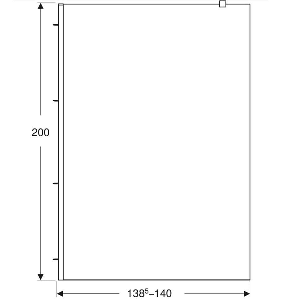  Geberit Pevná stena typu Walk-in Geberit GEO: 138.5–140x200cm, Striebristá / Transparentné sklo hrúbka 8 mm G Pevná stena typu Walk-in Geberit GEO: 138.5–140x200cm, Striebristá / Transparentné sklo