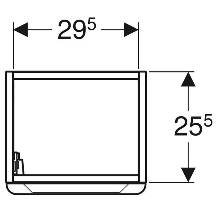  Geberit REKORD Skrinka pod hranaté umývadlo, závesná 32,5x59,1x28,5 cm, korpus a čelná plocha: lesklá biela Rekord SKRINKA 31 pre um.40cm univ., biela HRANATE