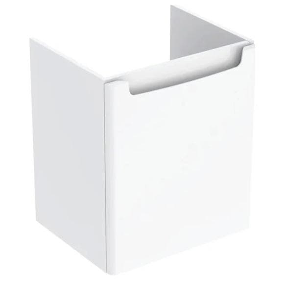 Skrinka pod umývadlo  55 a 60 cm hranatý dizajn KOLO REKORD, 1 dvierka, závesná 51,5x59x41 cm, biela/lakované s vysokým leskom