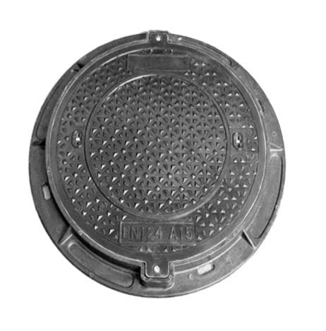 KG RV POKLOP AK600T, KRUH KOMPOZIT, A15 (zaťaženie 1,5t), 2x skrutka