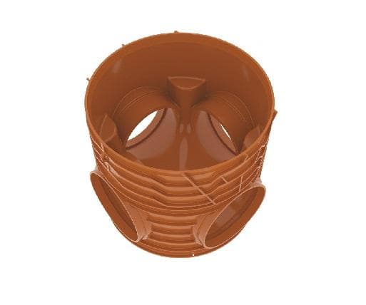 KG RVD-PPL šachtové dno, priemer 630/ 3 x 315 mm zberné sútokové