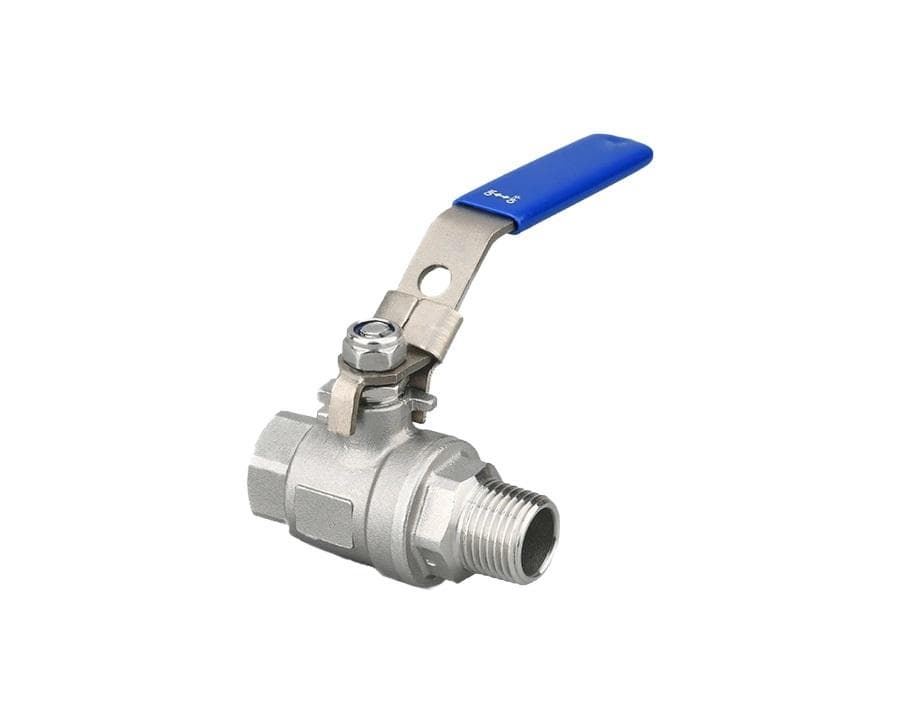NEREZOVÝ guľový ventil DN15 MF  1/2", PN63, plnoprietok, páka uzamykateľná (nerez 316)