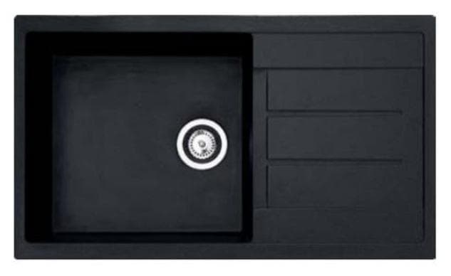 Granitový drez ATOS MEGA 860x500x200 +sifón D90mm čierny BLACK Ľavý/Pravý