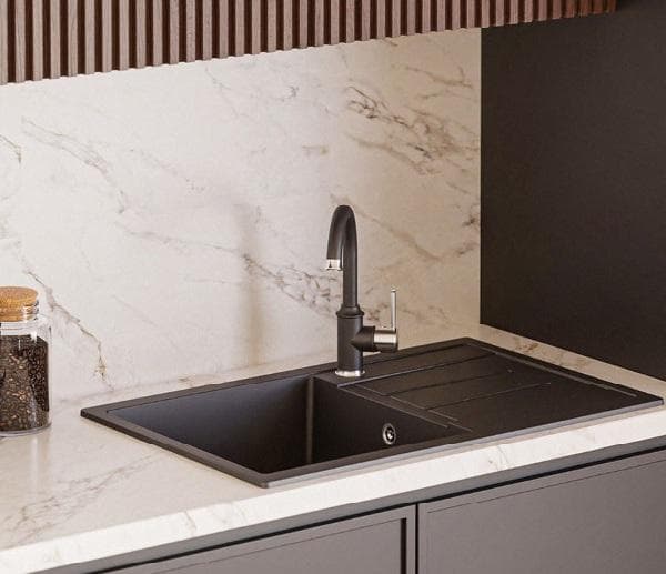  METALAC Granitový drez  ATOS MEGA 860x500x200 +sifón D90mm čierny BLACK Ľavý/Pravý DREZ GRANIT ATOS MEGA 860x500x200 sifon D90mm CIERNY Ľavý/Pravý