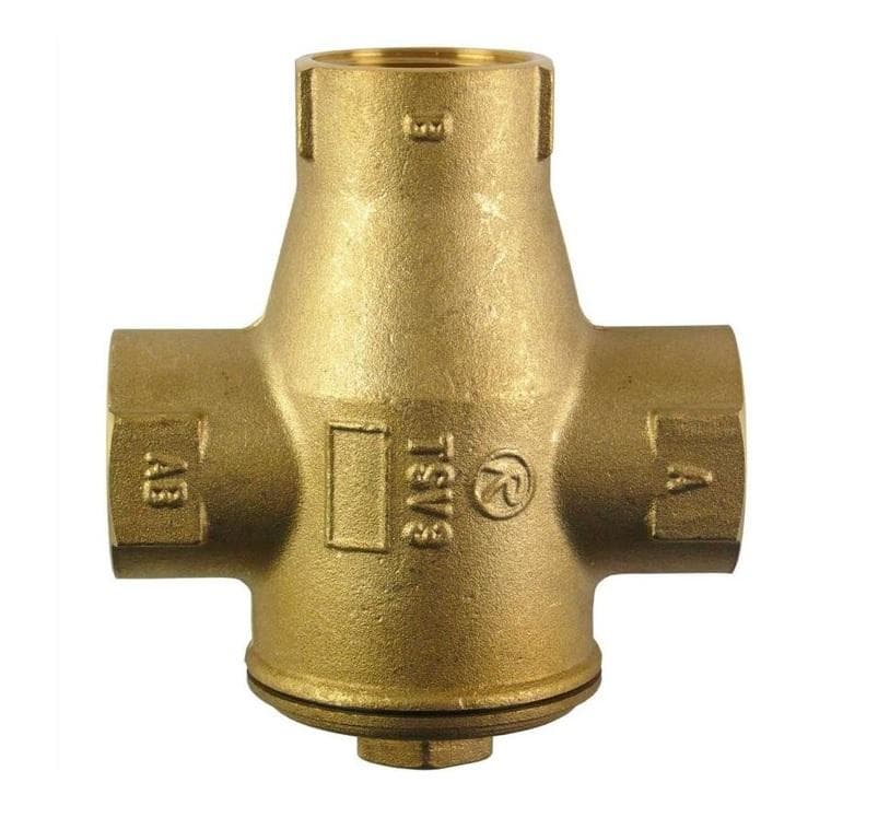 Termostatický zmiešavací ventil TSV3B 1", 55°C pre krb a kotol na tuhé palalivo, automatické vyvažovanie BY-PASSu
