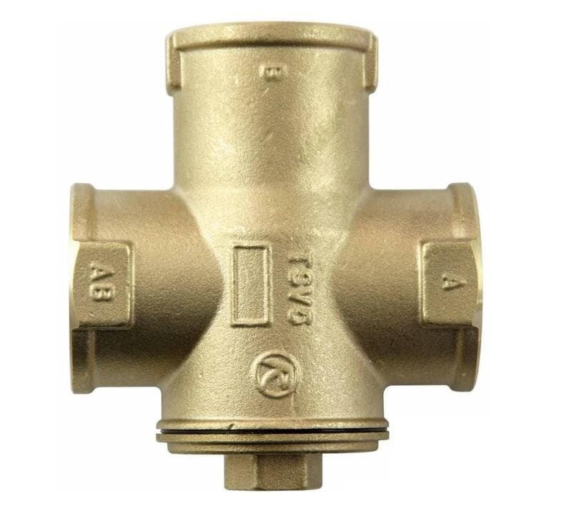 Termostatický zmiešavací ventil TSV5B 5/4", 55°C pre kotol na tuhé palalivo, automatické vyvažovanie BY-PASSu