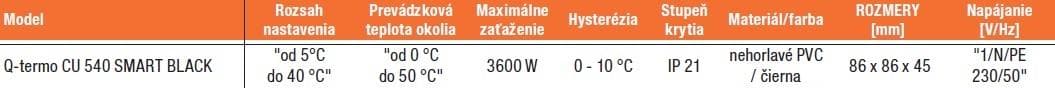  Qtermo Termostat CU 540 SMART ČIERNY dotykový LCD program. s teplotným čidlom podľahy a interiéru, s príjimačom, ovládaný cez WIFI aplikáciou TUYA smart 100335 QT-TERMOSTAT DOTYKOVY s LCD /SMART TUYA čierny100335