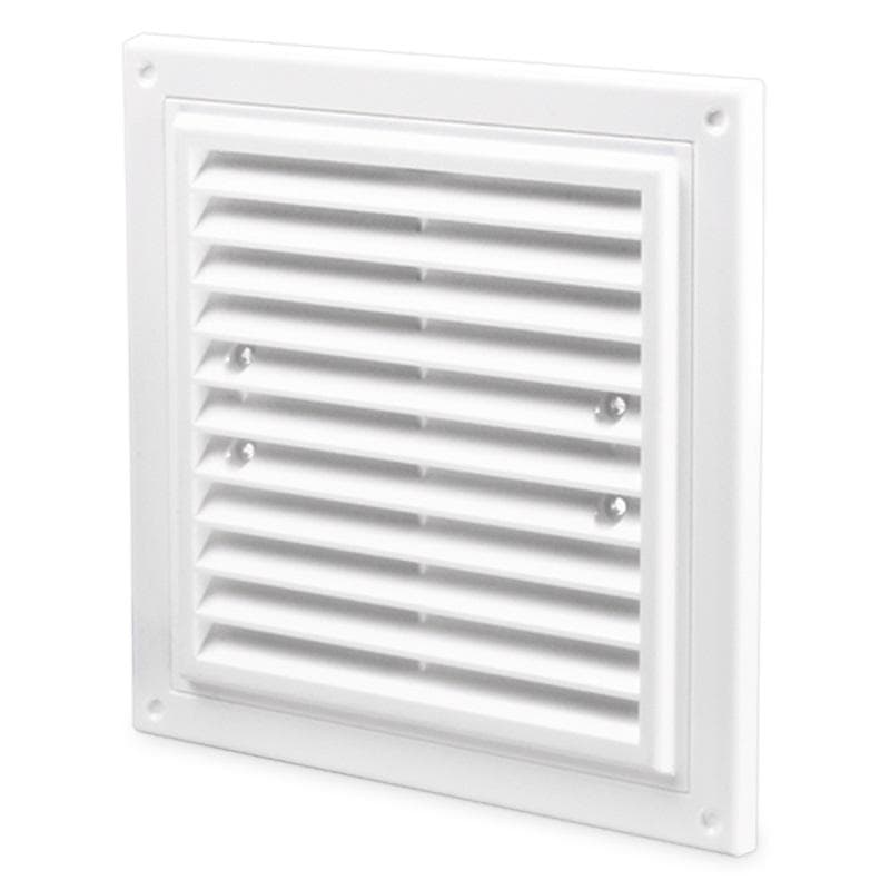 MV 150x150s ventilačná mriežka štvorhranná plastová biela