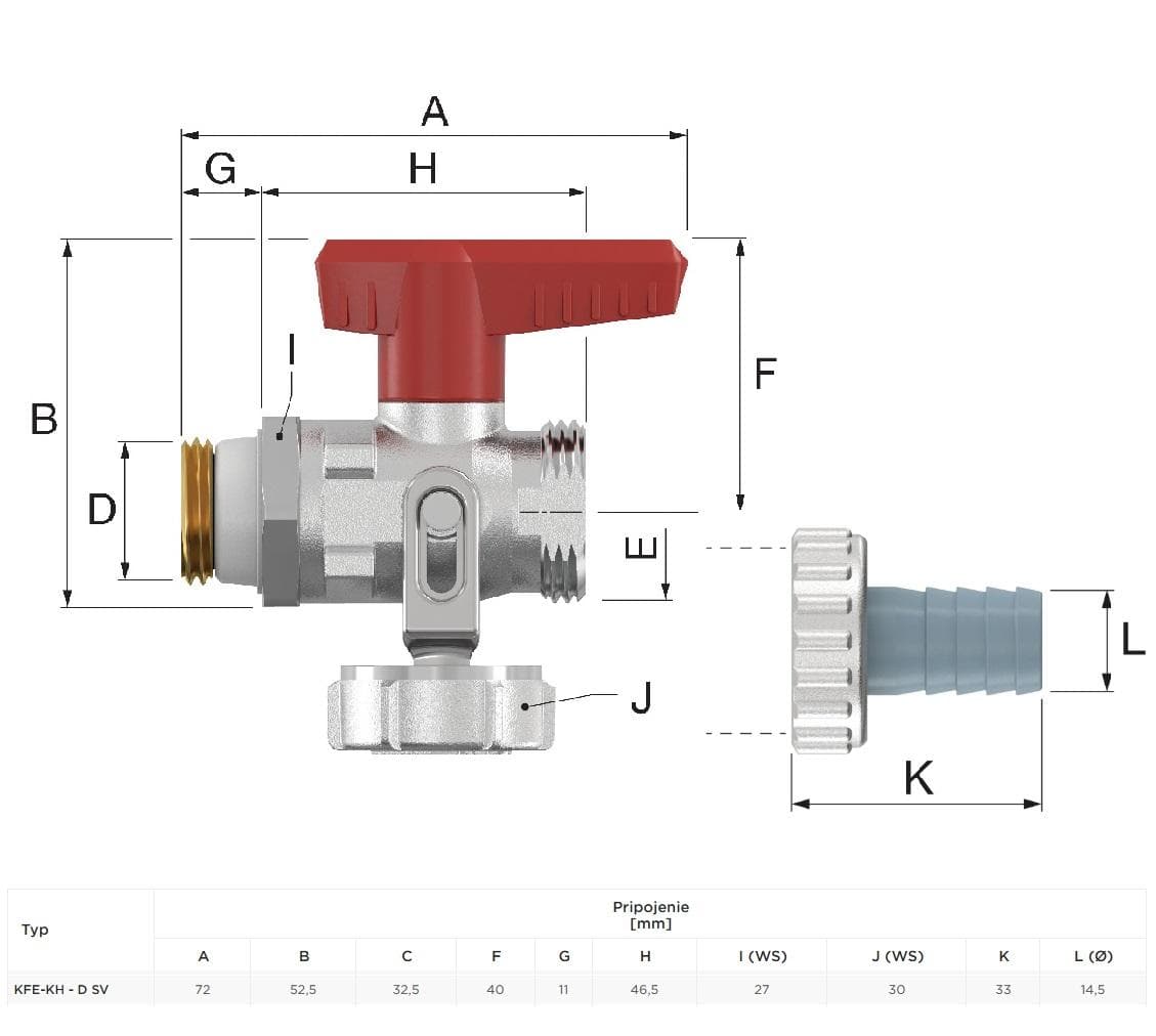  COMAP FLAMCO Guľový kohút pre kúrenie 1/2" FLAMCO Guľový kohút pre kúrenie 1/2"