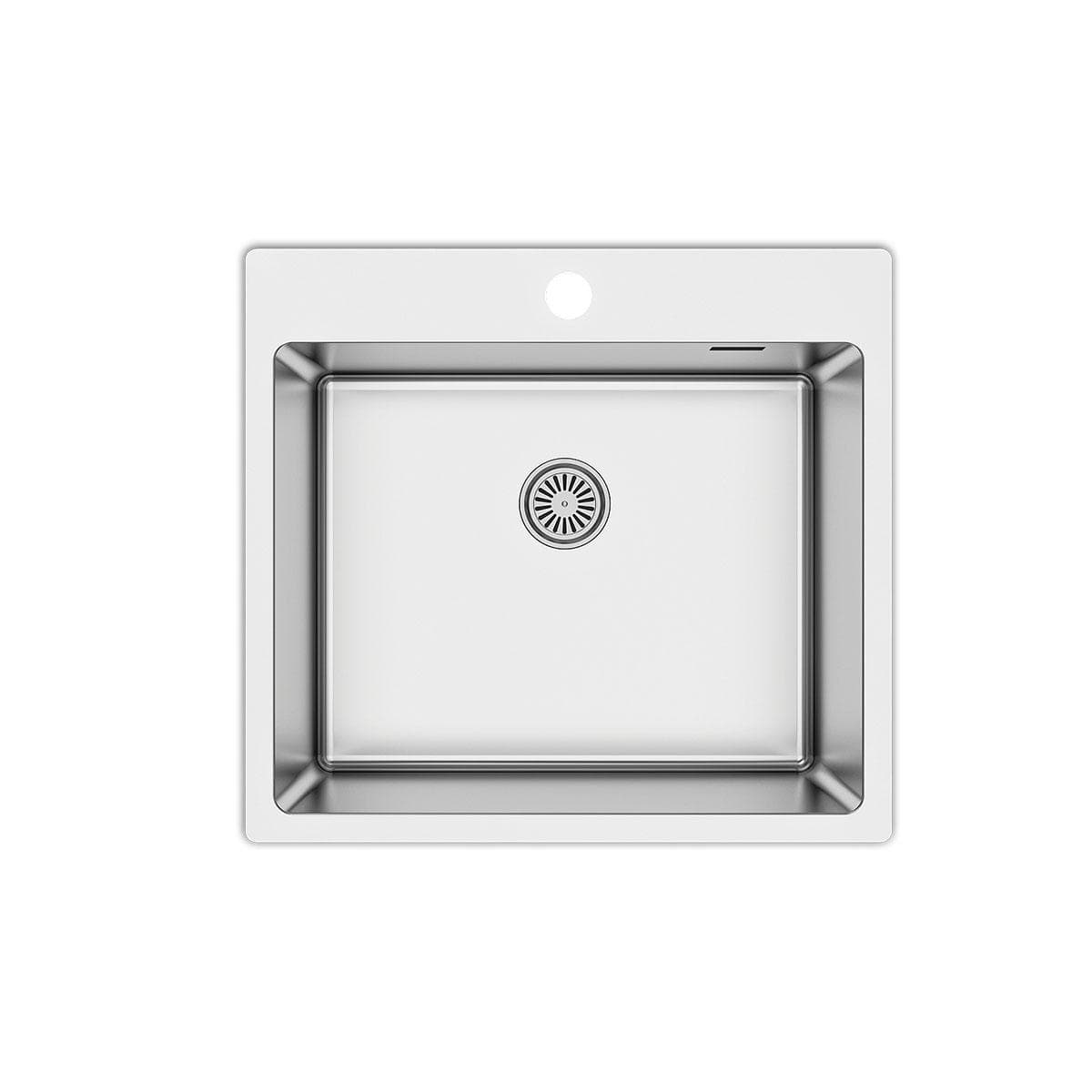 Nerezový drez IDEAL 500B s otvorom pre batériu 550x505x200mm hĺbka LESKLÝ +sifón D90 zadarmo/ nehrdzavejúca oceľ 1mm hrubá  (nahrádza 375875S)