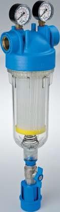 7" filter HYDRA RSH 50mcr 1", RA6000122 skladané sito- vložka 50mic, prietok 5 000L/h s manometrami a vypúšťaním