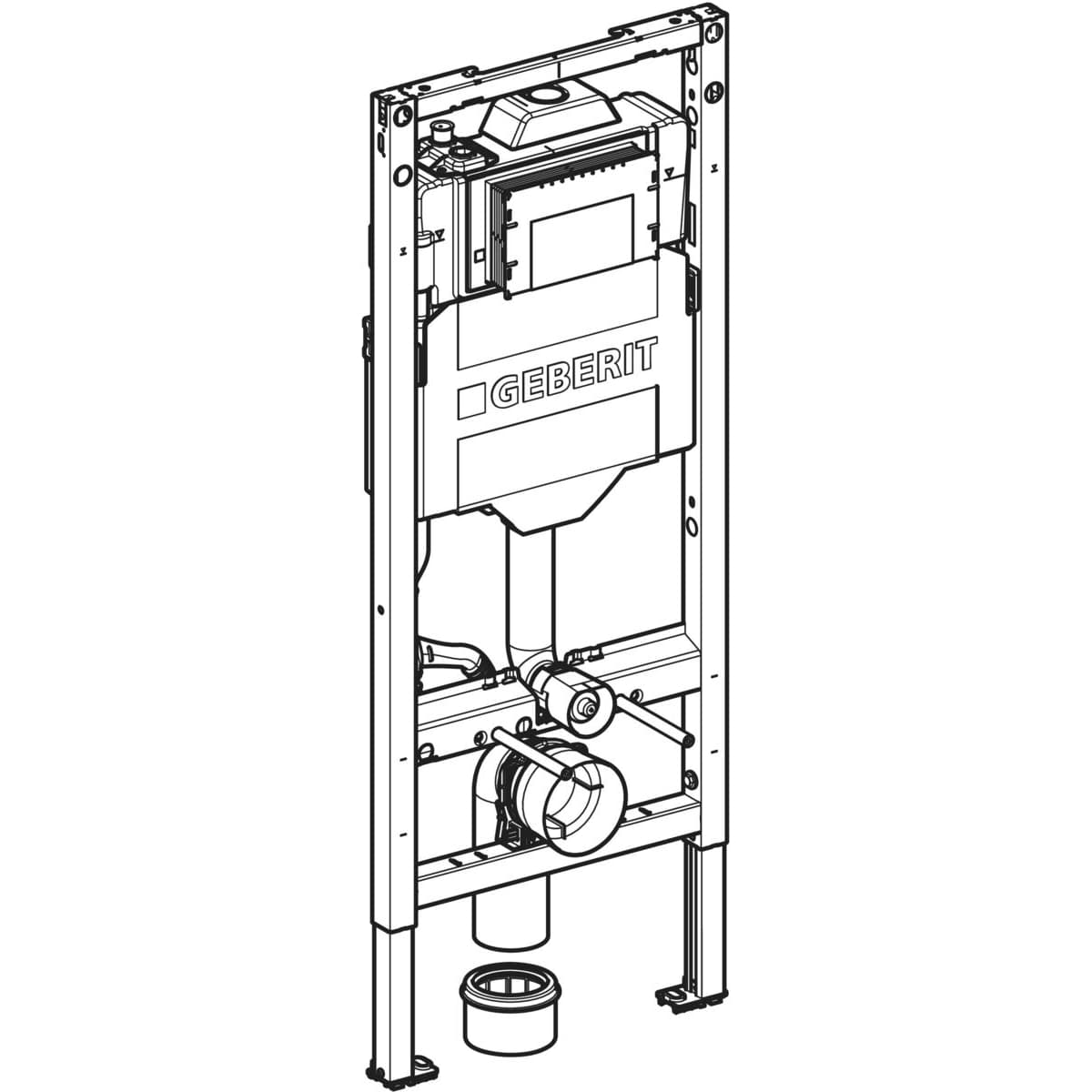 Duofix inštalačný prvok Geberit pre závesné WC, 120 cm, s nádržkou Sigma 12 cm, preplach.HS50, 2 pr.