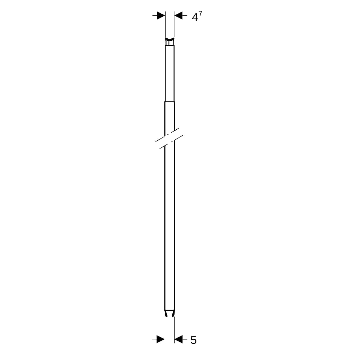 Stojka na výšku miestnosti Geberit Duofix, H=260–320 cm