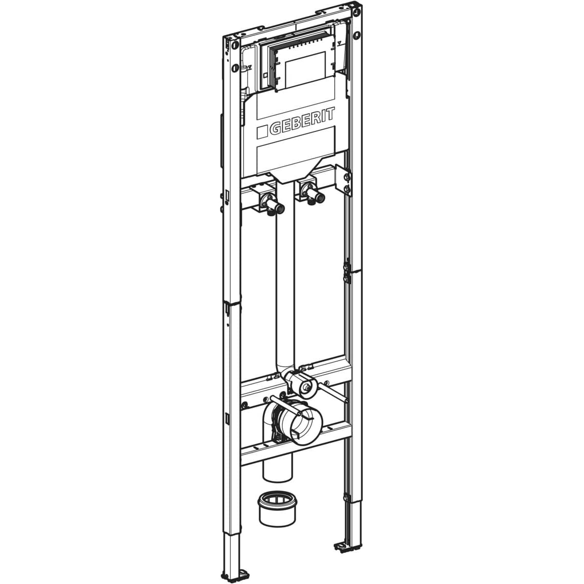 Inštalačný prvok Geberit Duofix pre výlevku, 175 cm, s Sigma 12 cm, nadomietková nástenná armatúra
