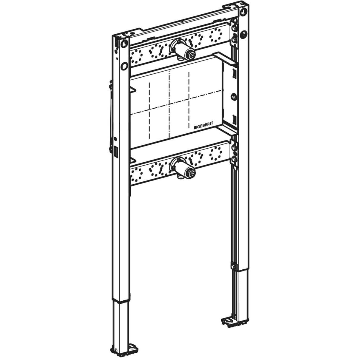 Inštalačný prvok Geberit Duofix pre sprchu a kúpeľňovú vaňu, 98–112 cm, podomietková nástenná armat.