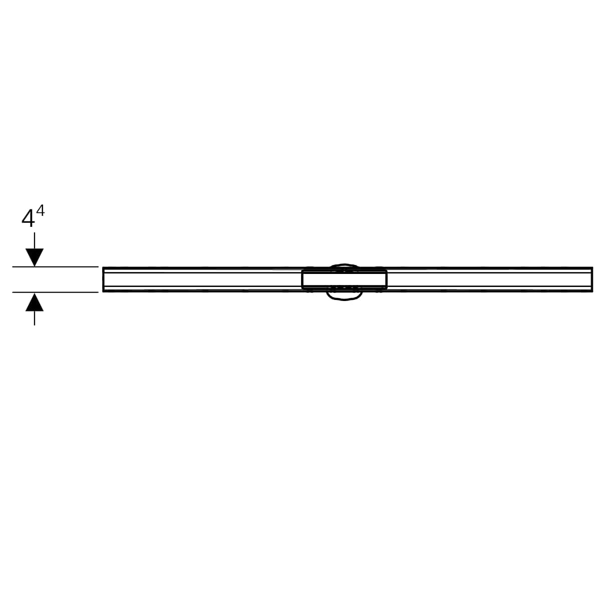 Sprchový žľab Geberit CleanLine80, L=30–110cm, rám čierny chróm/brúsený, plocha čierny chróm/brúsený