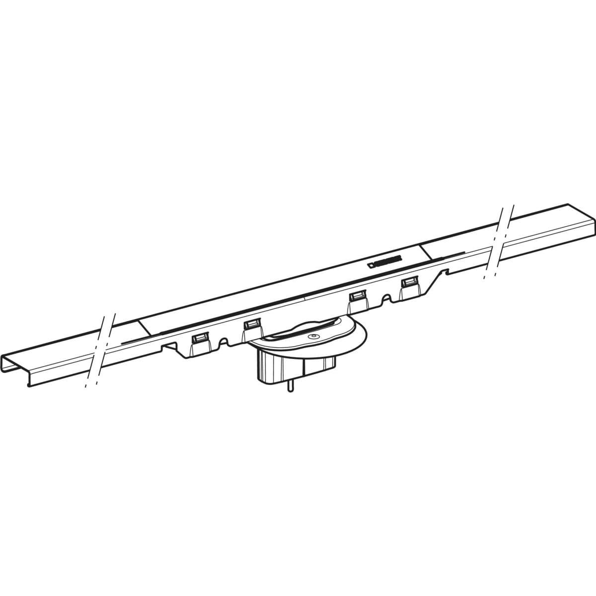Sprchový žľab Geberit CleanLine50, L=30–110cm, čierny chróm / brúsené