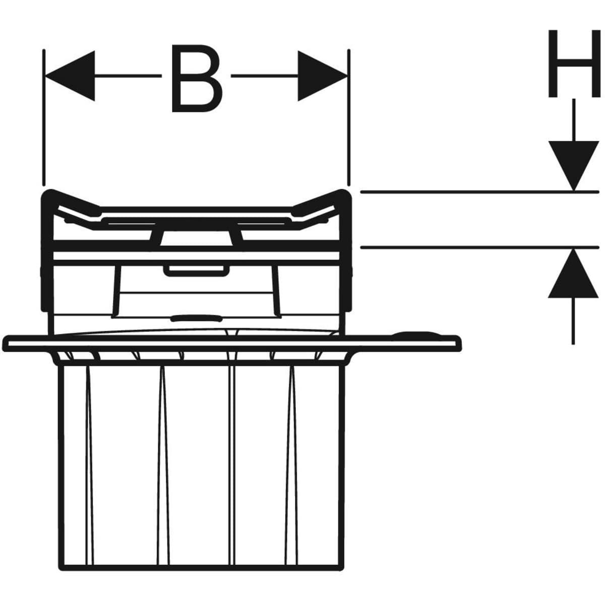 Sprchový žľab Geberit CleanLine20, L=30–110cm, rám ušľachtilá oceľ leštená, plocha brús.ušľacht.oceľ